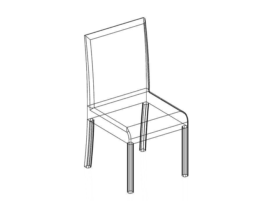 Modern Table Dark Brown 3D model_3