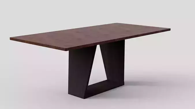 Modern Table Dark Brown 3D model