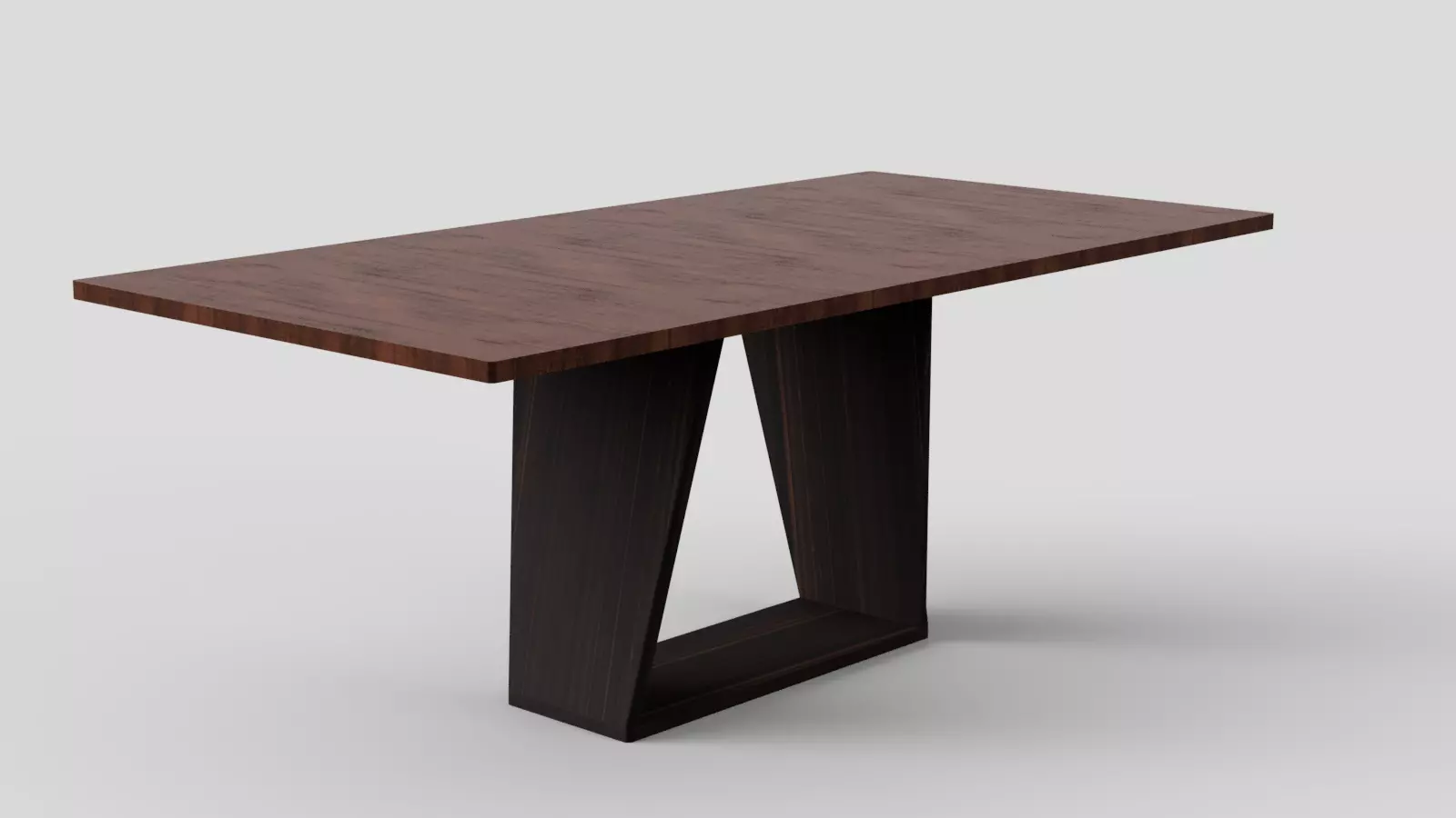 Modern Table Dark Brown 3D model_0