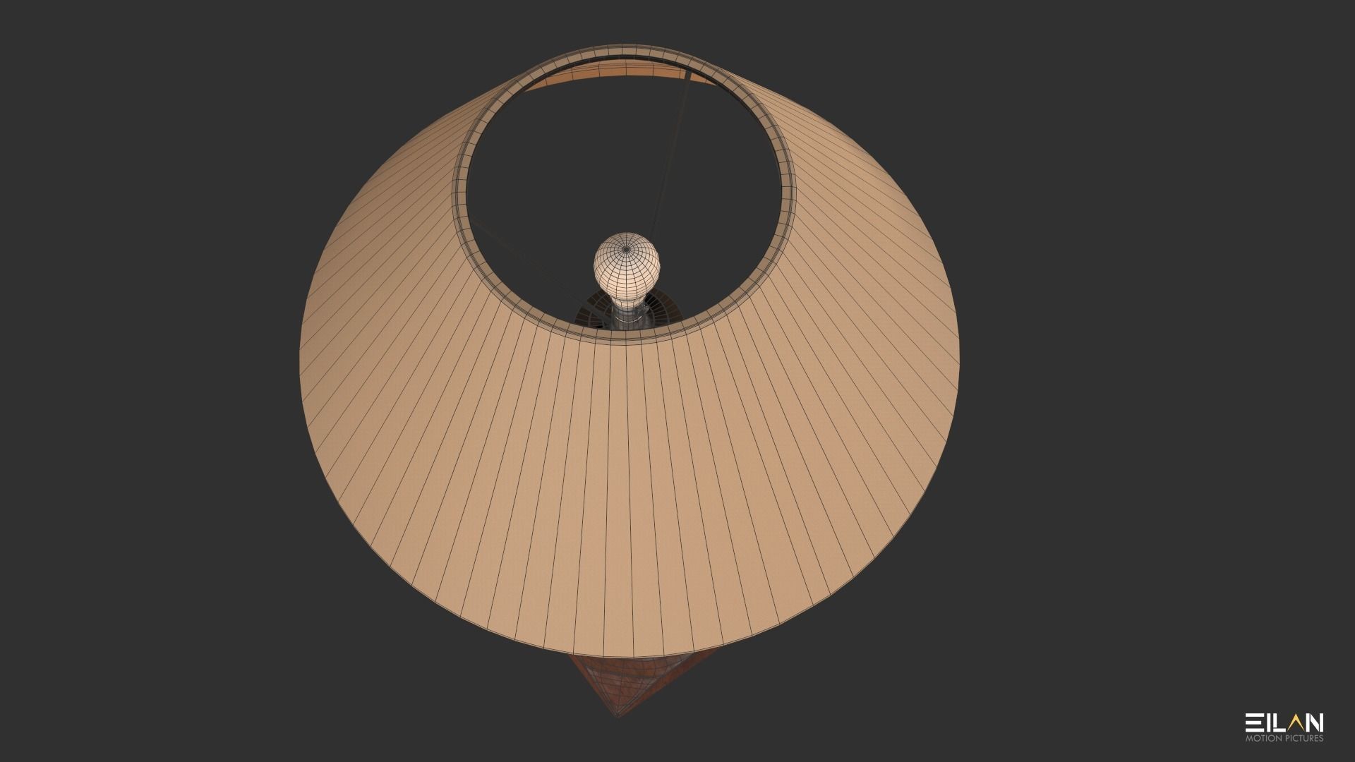 Wooden Lamp Shade Low-poly 3D model_9