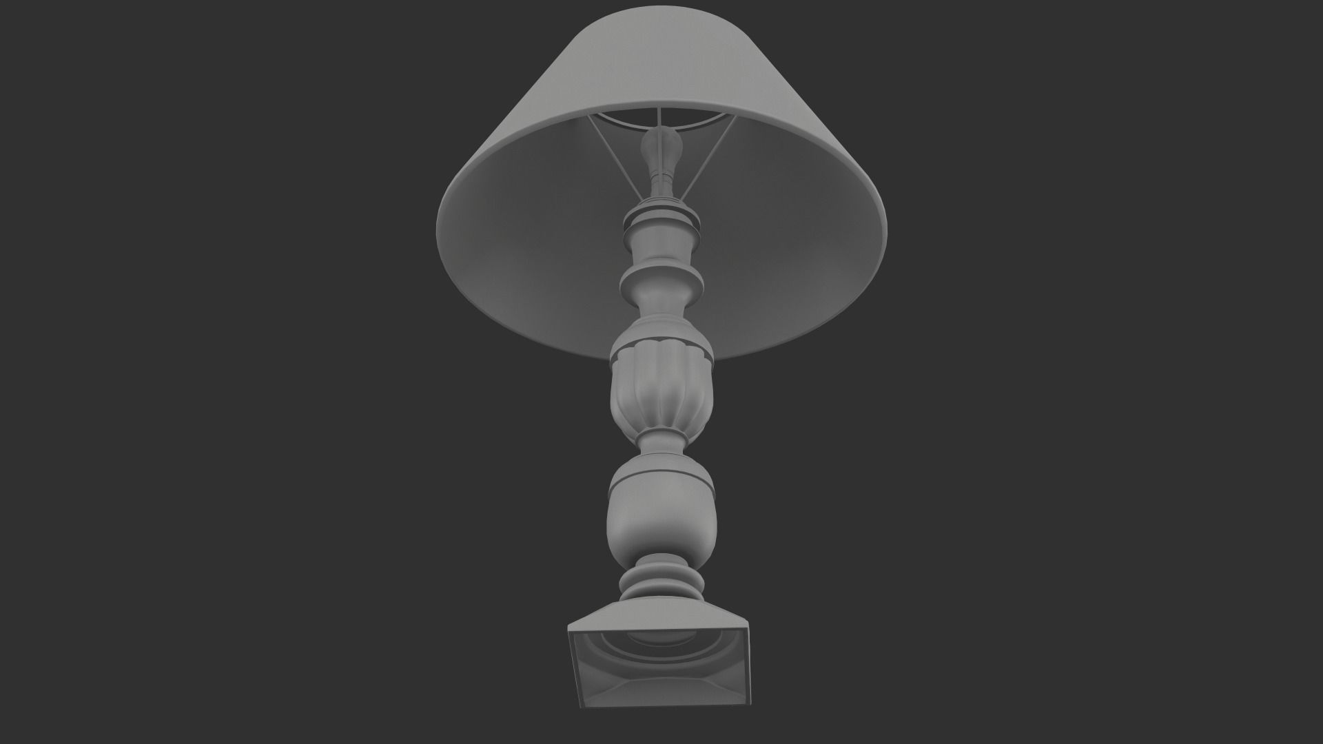 Wooden Lamp Shade Low-poly 3D model_13