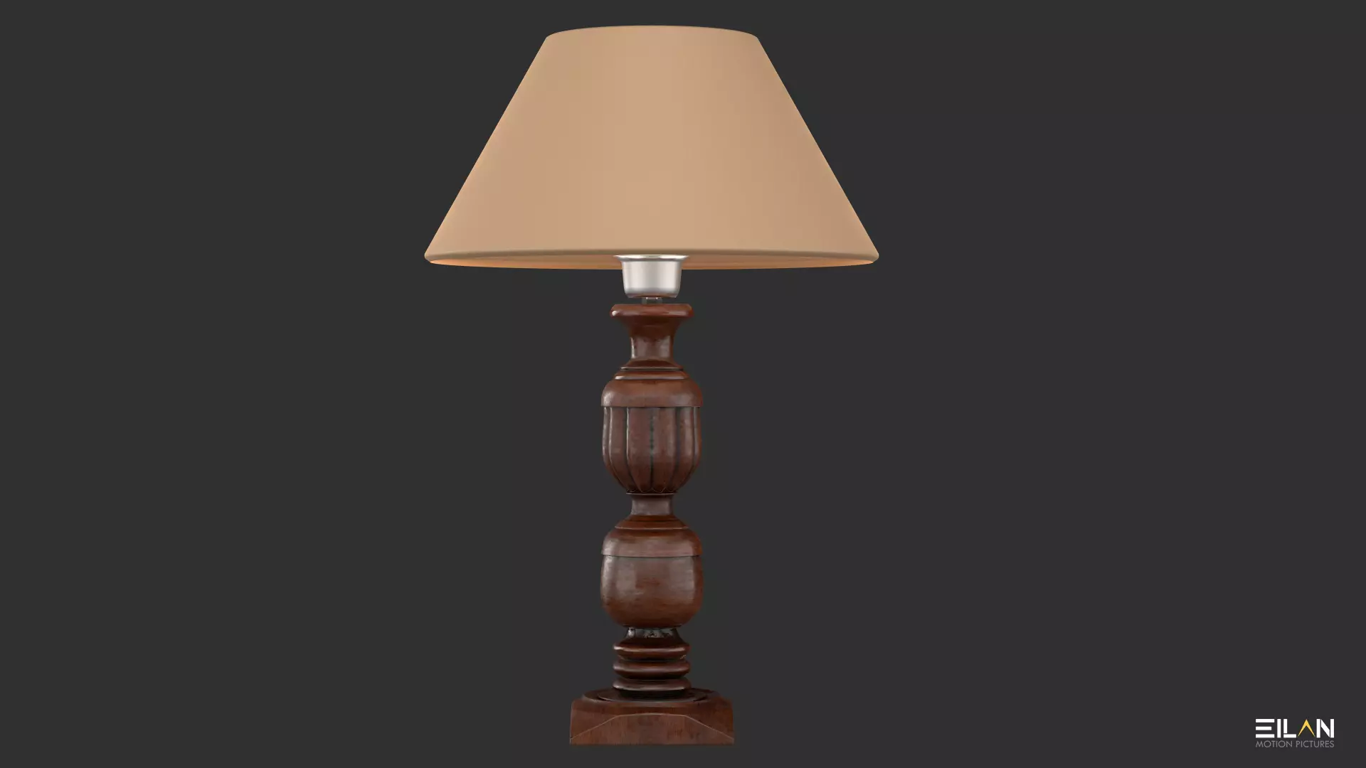 Wooden Lamp Shade Low-poly 3D model_0