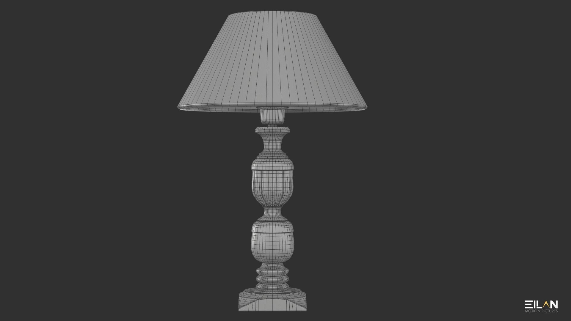 Wooden Lamp Shade Low-poly 3D model_4
