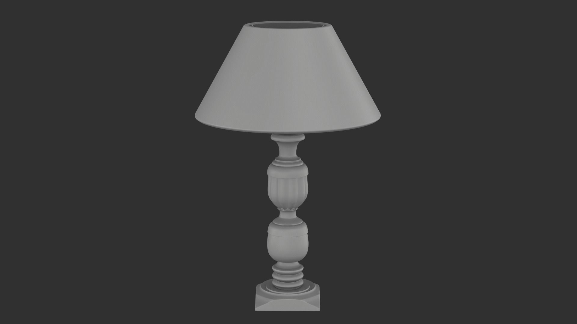 Wooden Lamp Shade Low-poly 3D model_12