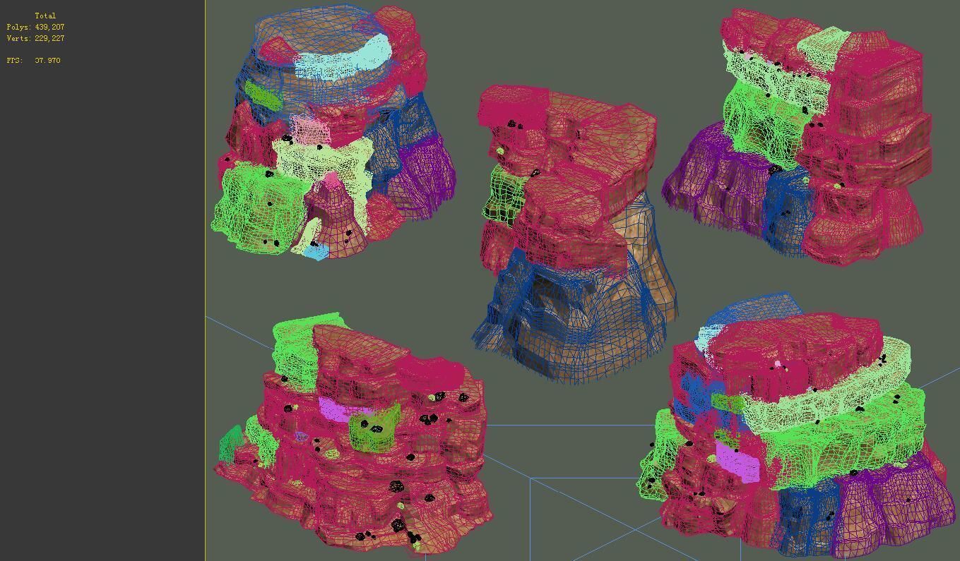 Game Model - Desert Gobi - Wind Stone 23 3D model_1