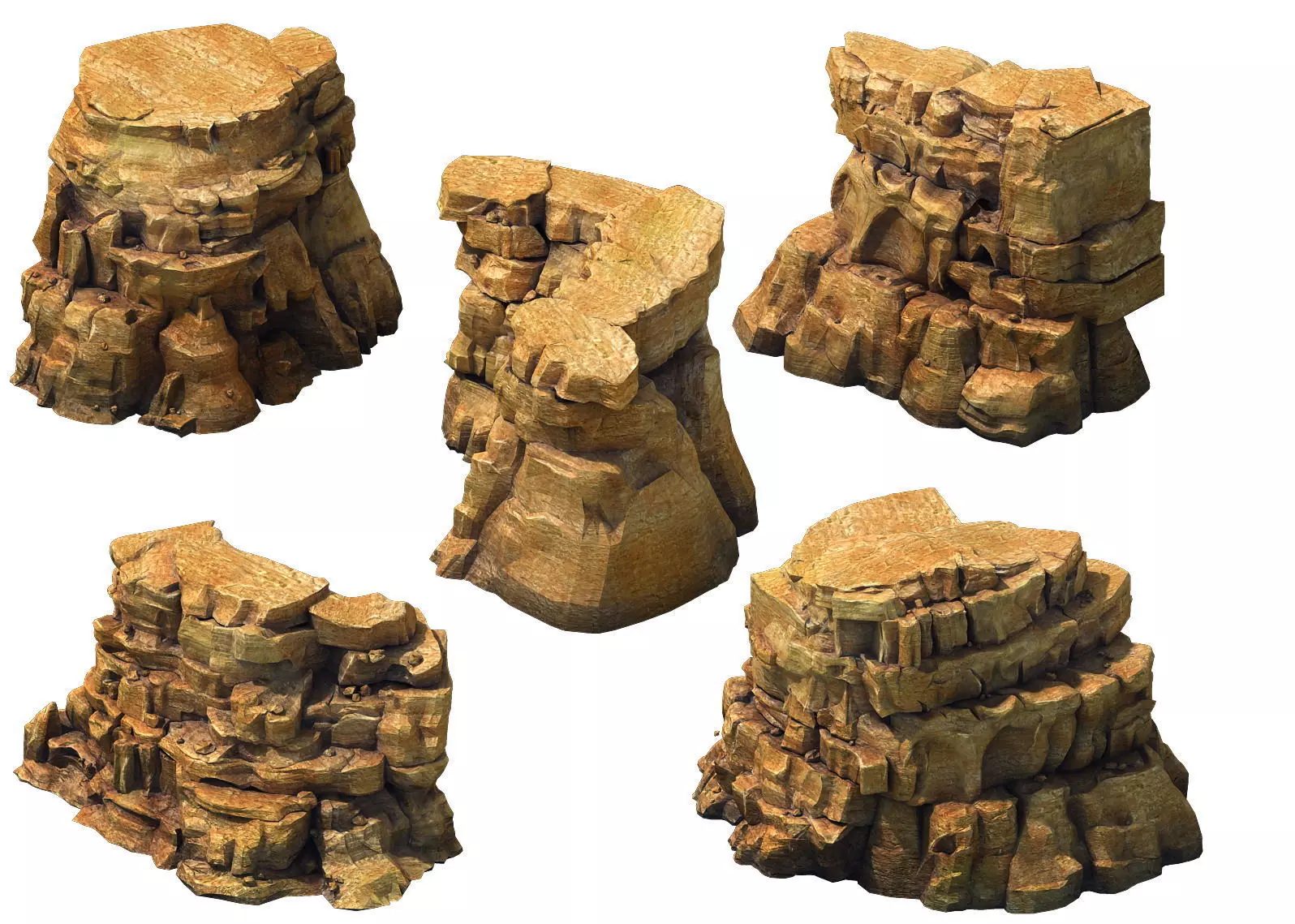 Game Model - Desert Gobi - Wind Stone 23 3D model_0