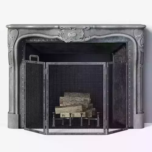 Regency Style Stone Fireplace
