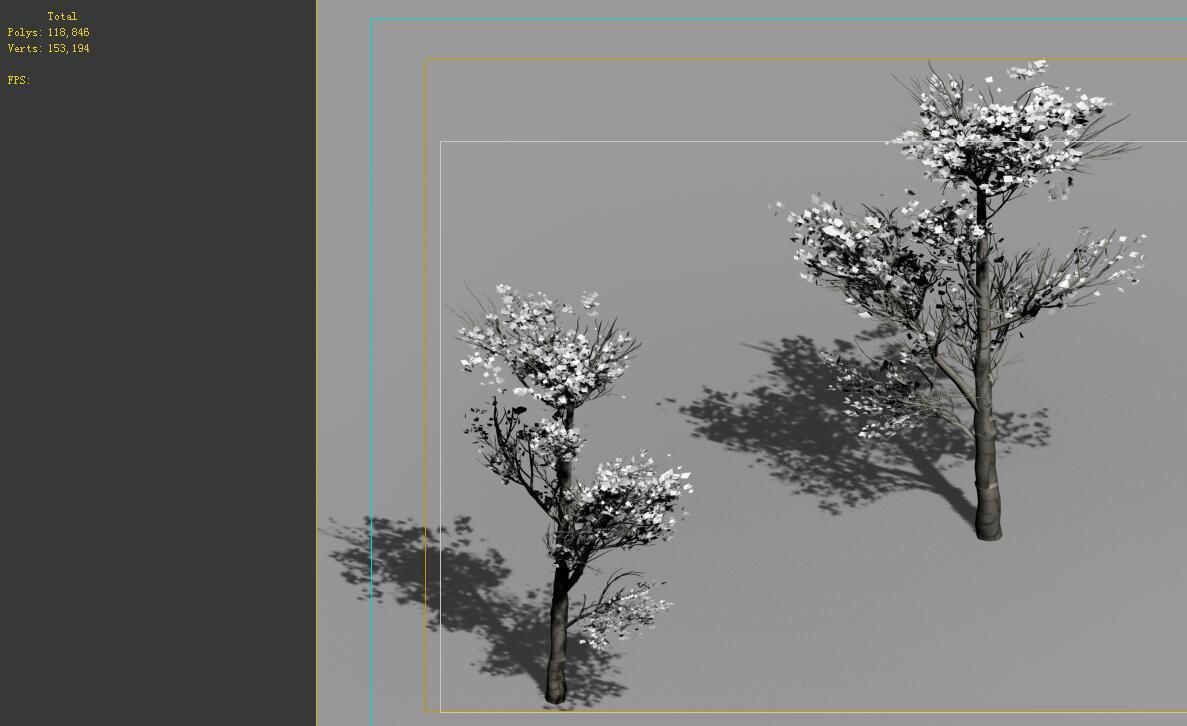Game Model - Desert - Trees 03 3D model_1