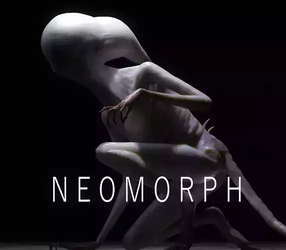 Alien Covenant Neomorph 3D Model Low-poly 3D model