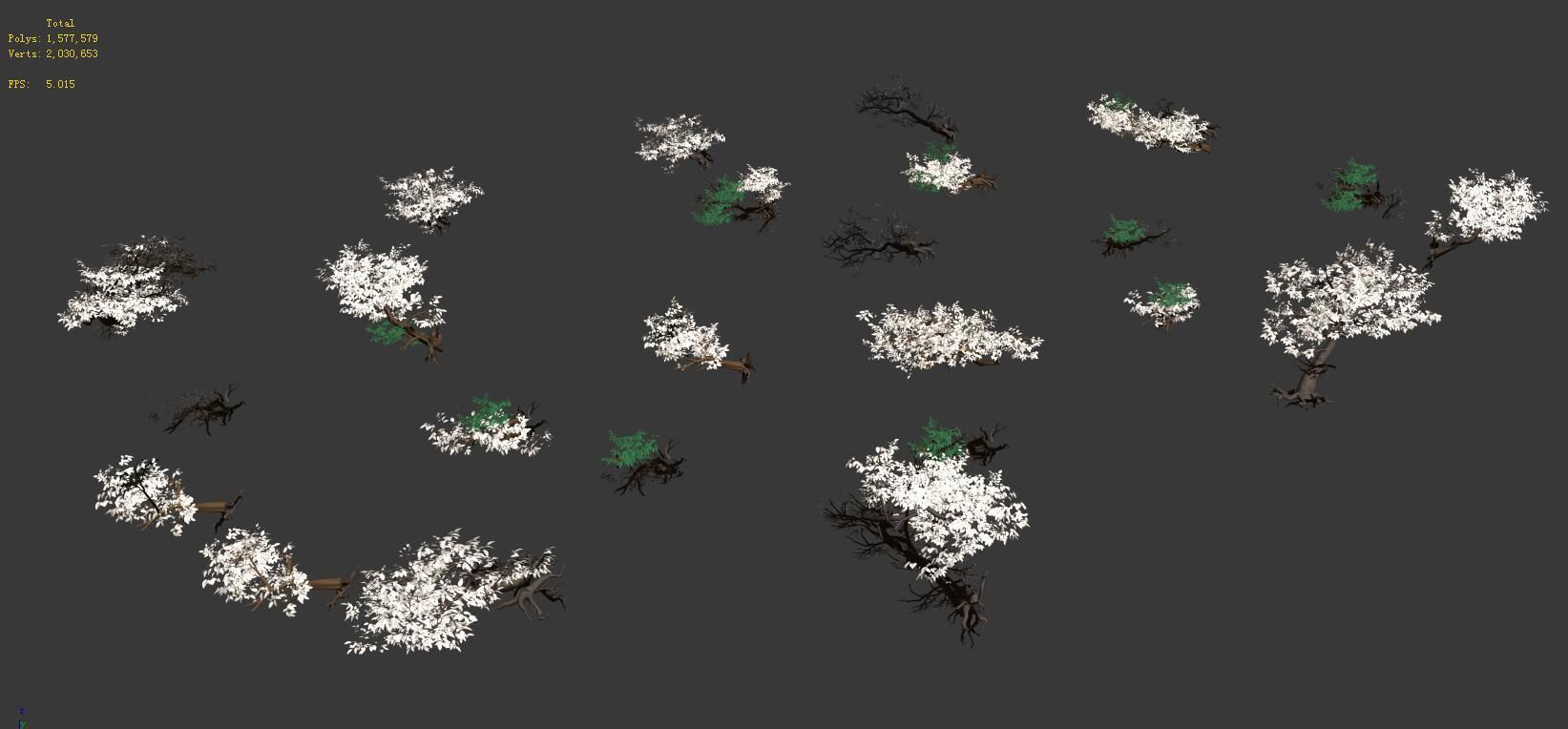 Lion camel - mountain cliff plant 01 3D model_3