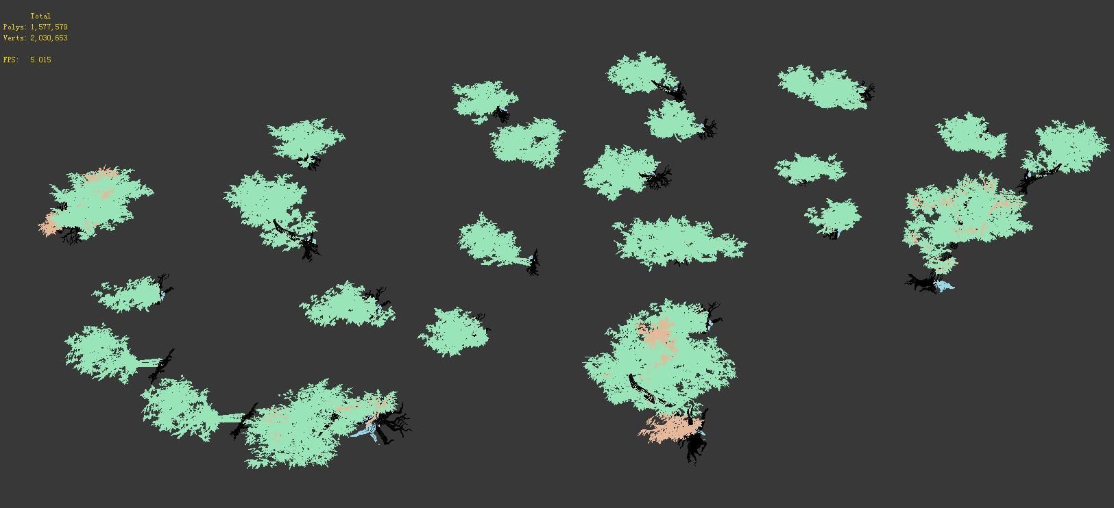 Lion camel - mountain cliff plant 01 3D model_4