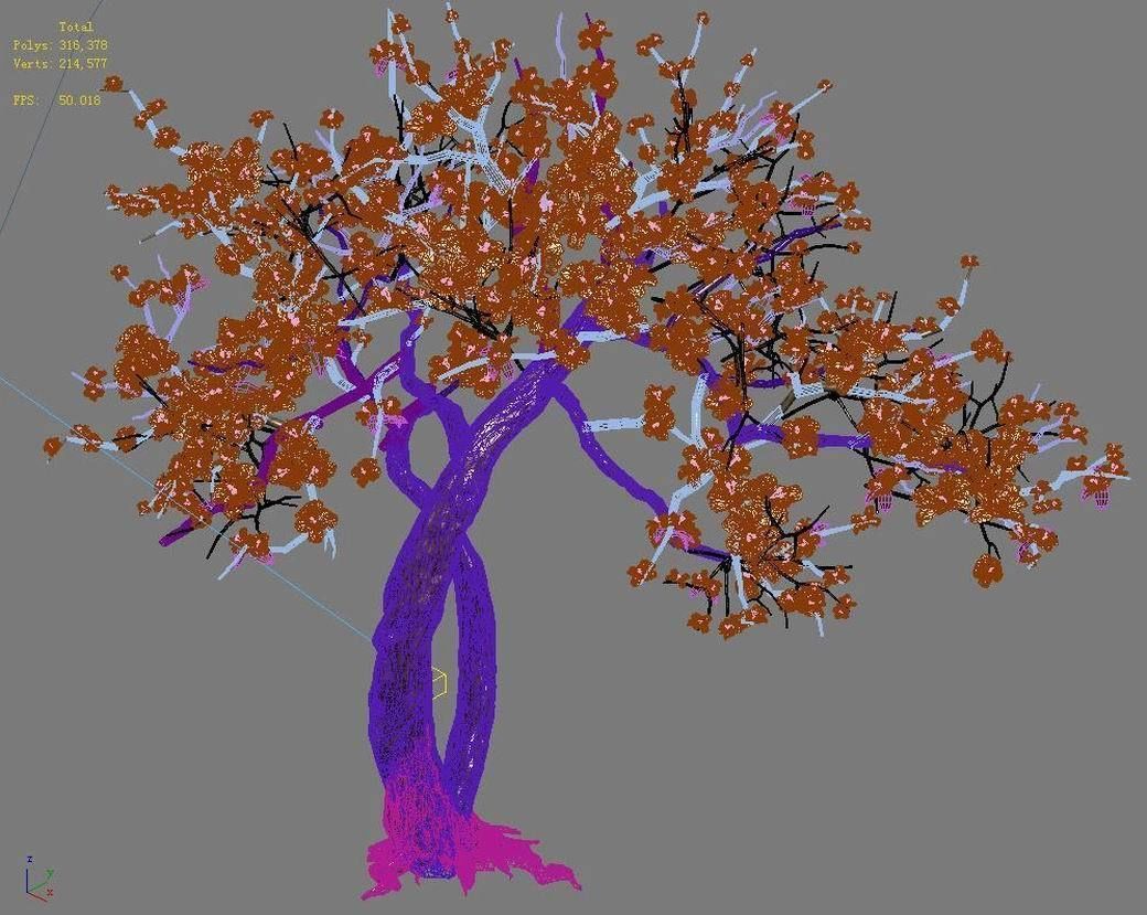 Peach Blossom Island - Trees 06 3D model_10