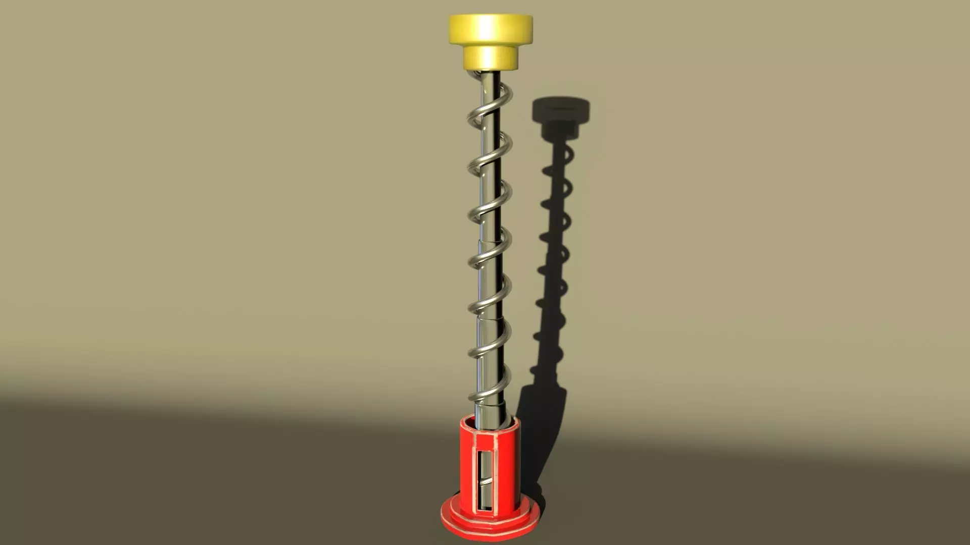 Rigged Spring coil for pinball or balls animation Low-poly 3D model_0