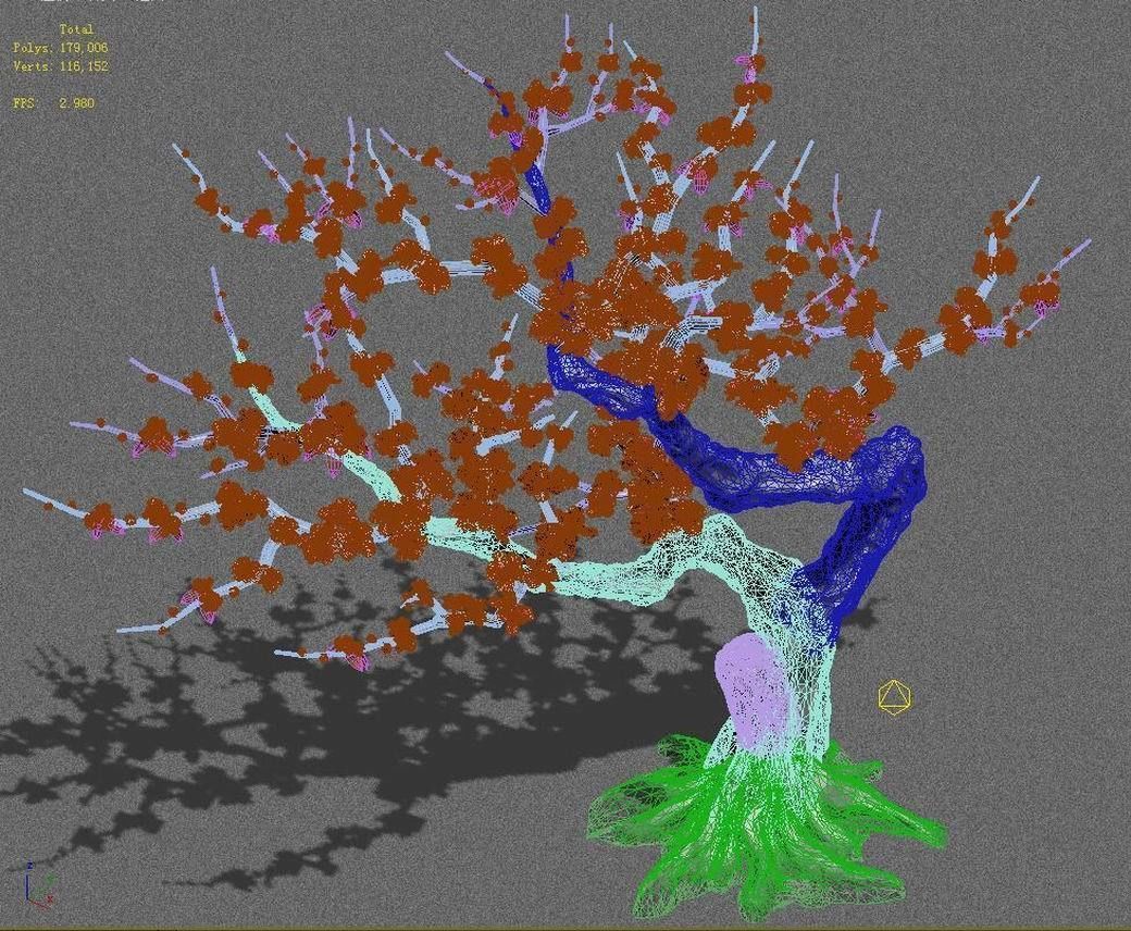 Peach Blossom Island - Peach Tree 01 3D model_9