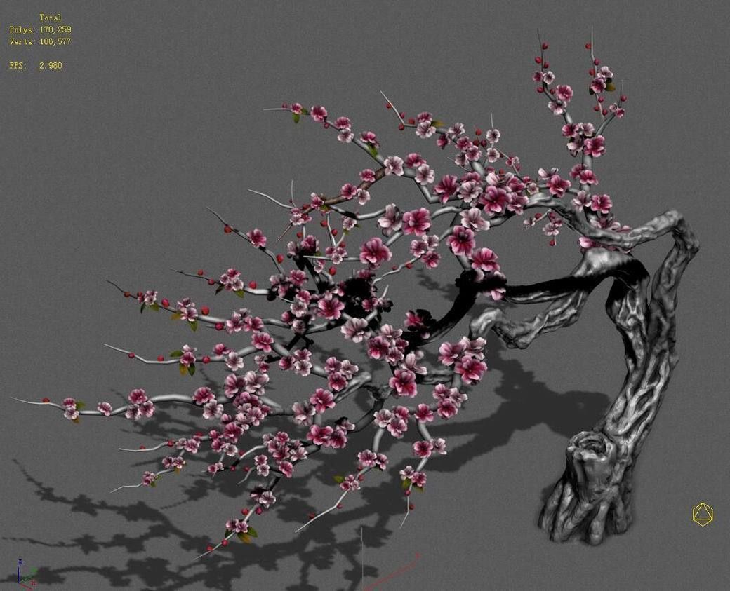 Peach Blossom Island - Peach Tree 03 3D model_1