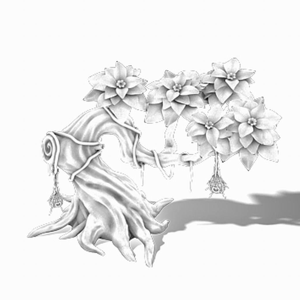 Peach Blossom Island - Plant - Tree 01 3D model_9