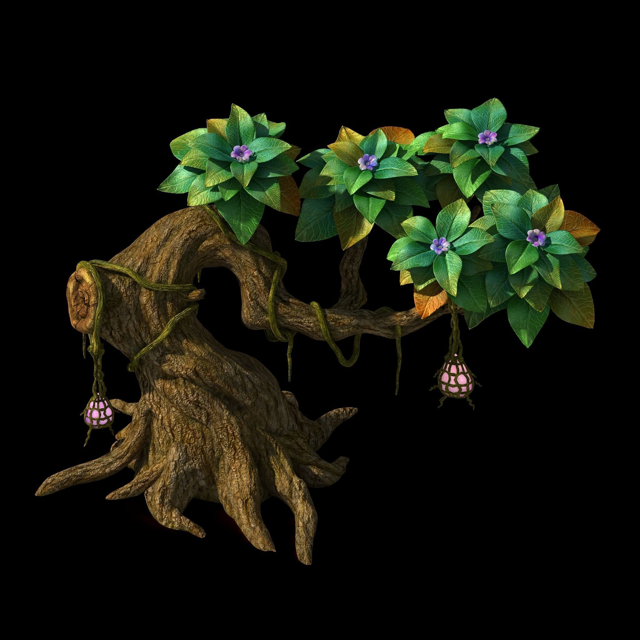 Peach Blossom Island - Plant - Tree 01 3D model_3