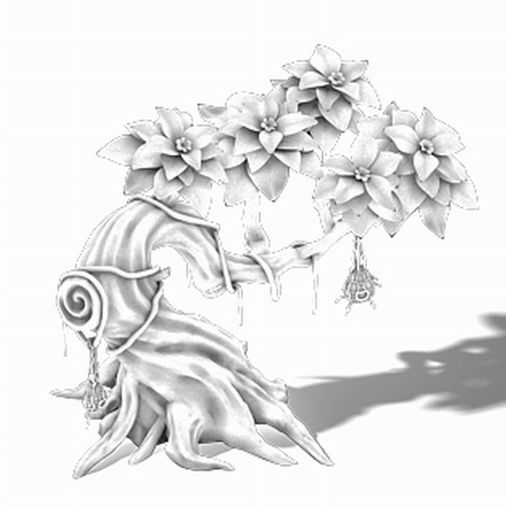 Peach Blossom Island - Plant - Tree 01 3D model_7