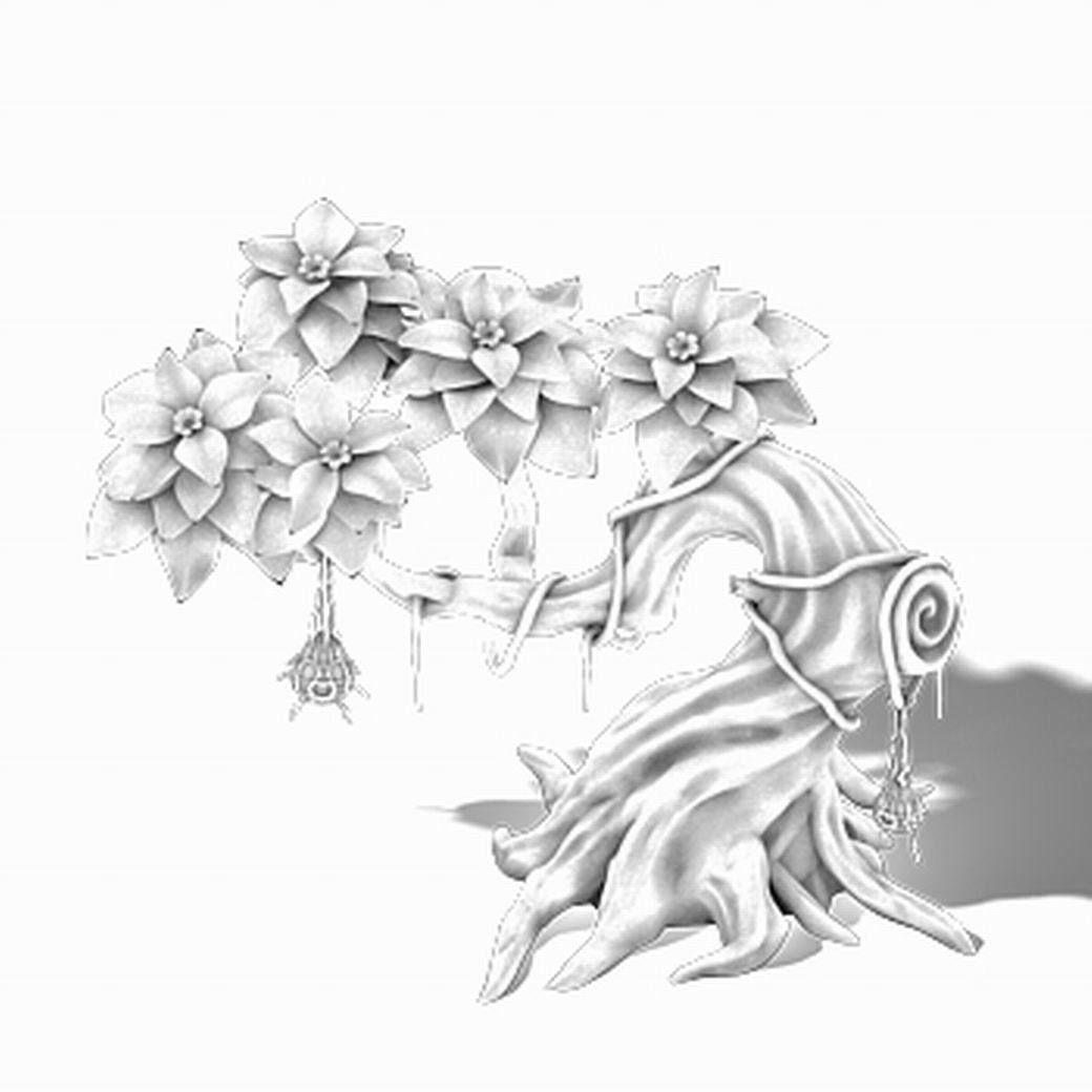 Peach Blossom Island - Plant - Tree 01 3D model_5