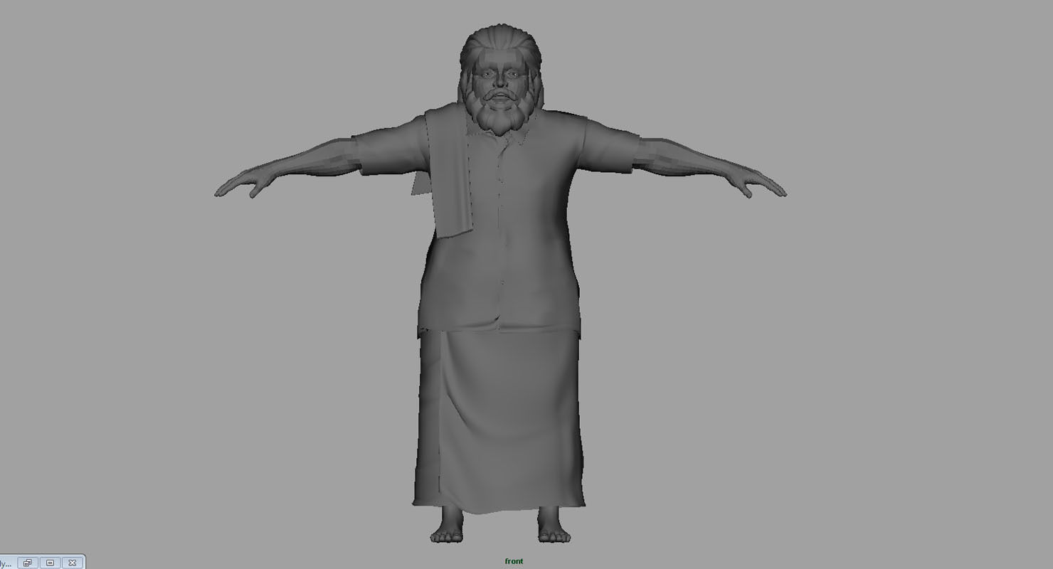  Dwarf man traditional dress 3d model 3D model_5