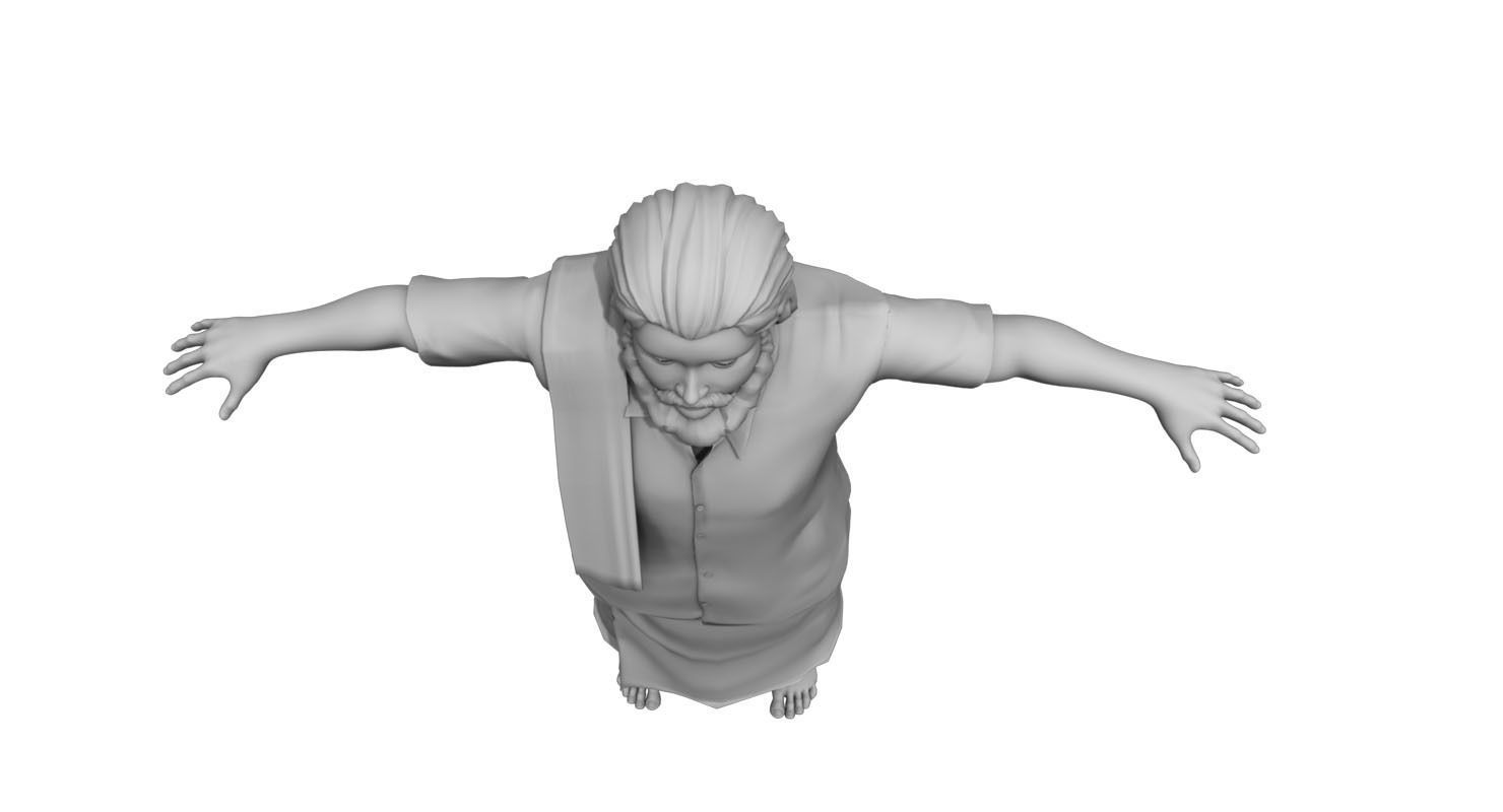  Dwarf man traditional dress 3d model 3D model_3