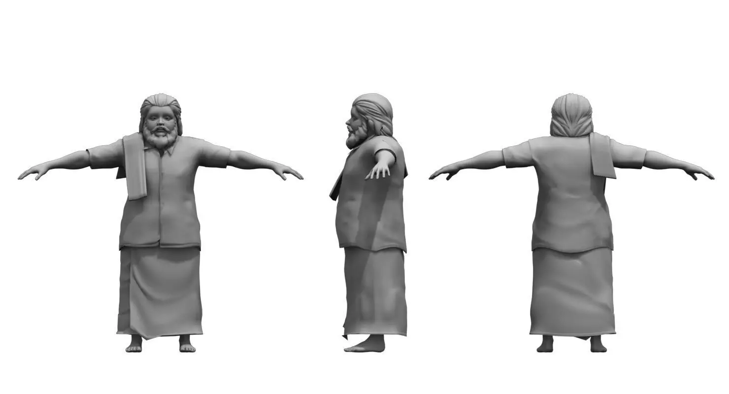  Dwarf man traditional dress 3d model 3D model_0