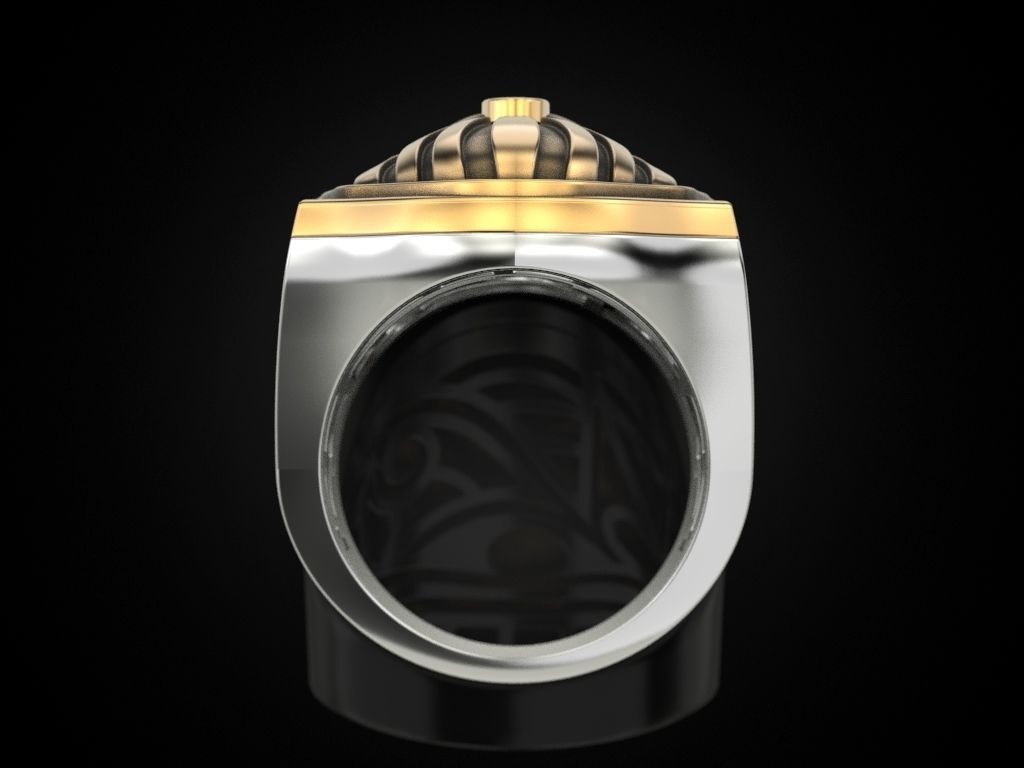 Pharaoh Skull Ring 3D print model_11
