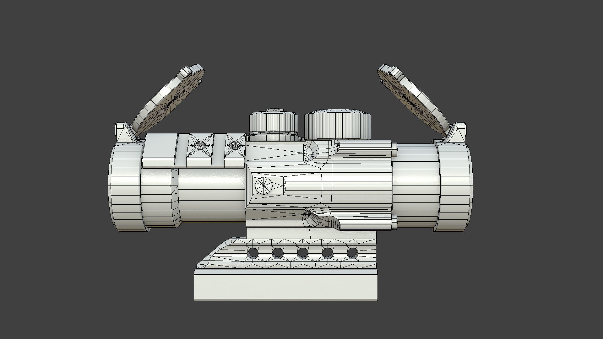 Weapon - Scope - 06 - Scope3X Low-poly 3D model_17