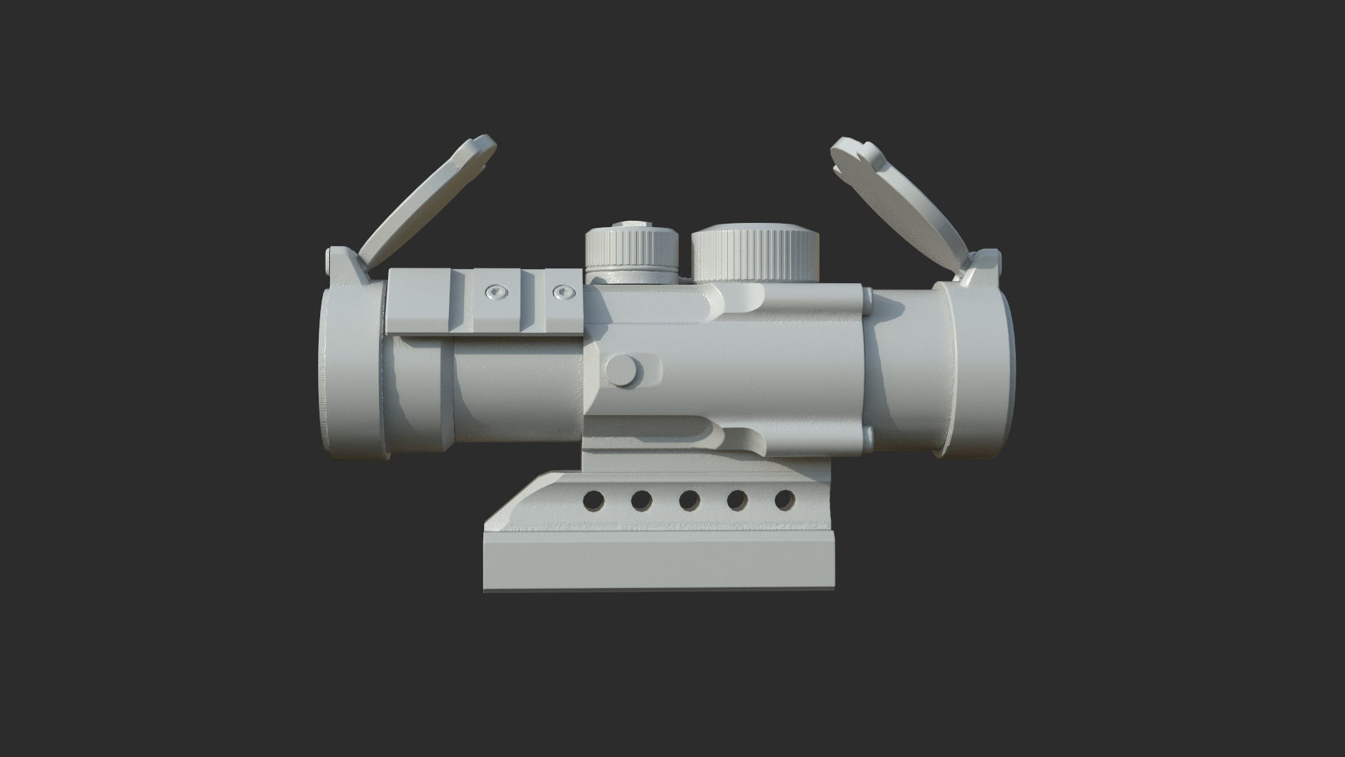 Weapon - Scope - 06 - Scope3X Low-poly 3D model_9