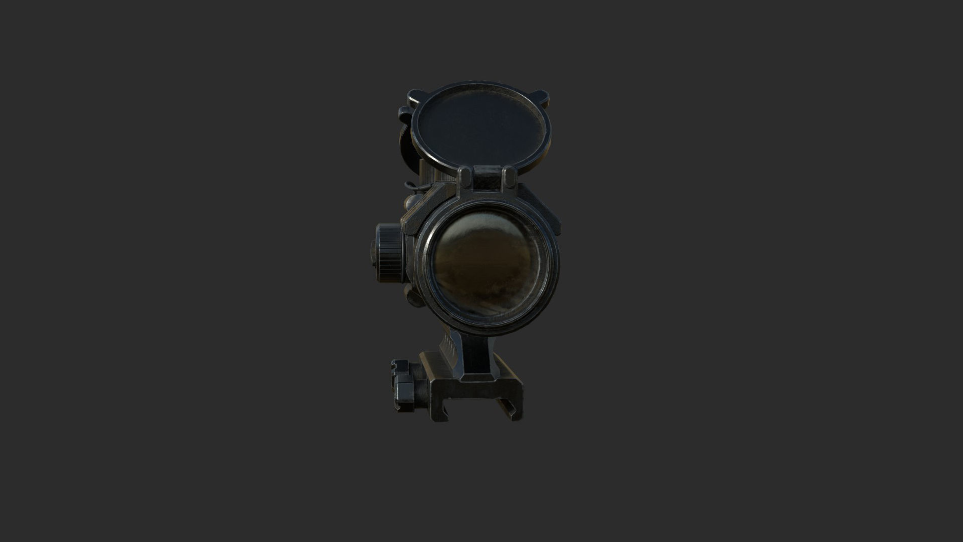 Weapon - Scope - 06 - Scope3X Low-poly 3D model_7