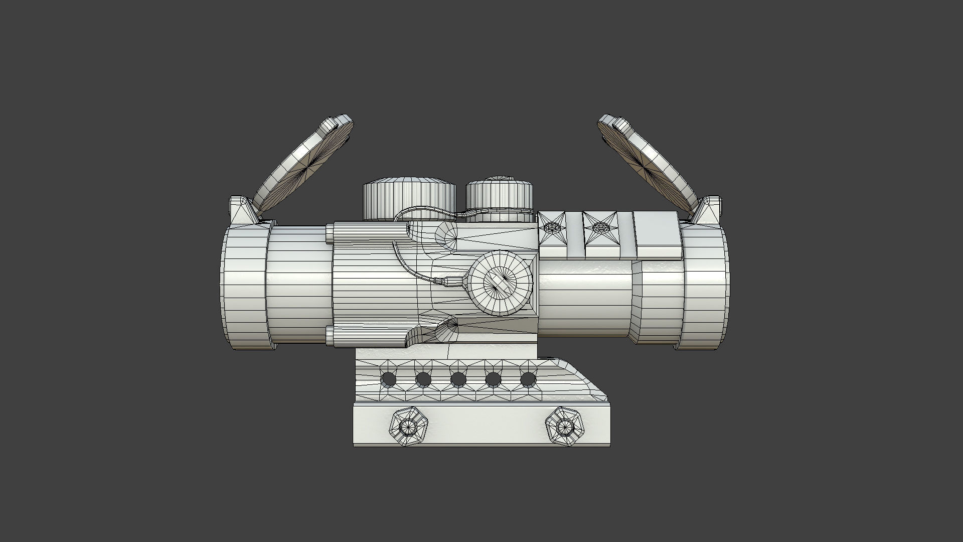 Weapon - Scope - 06 - Scope3X Low-poly 3D model_21