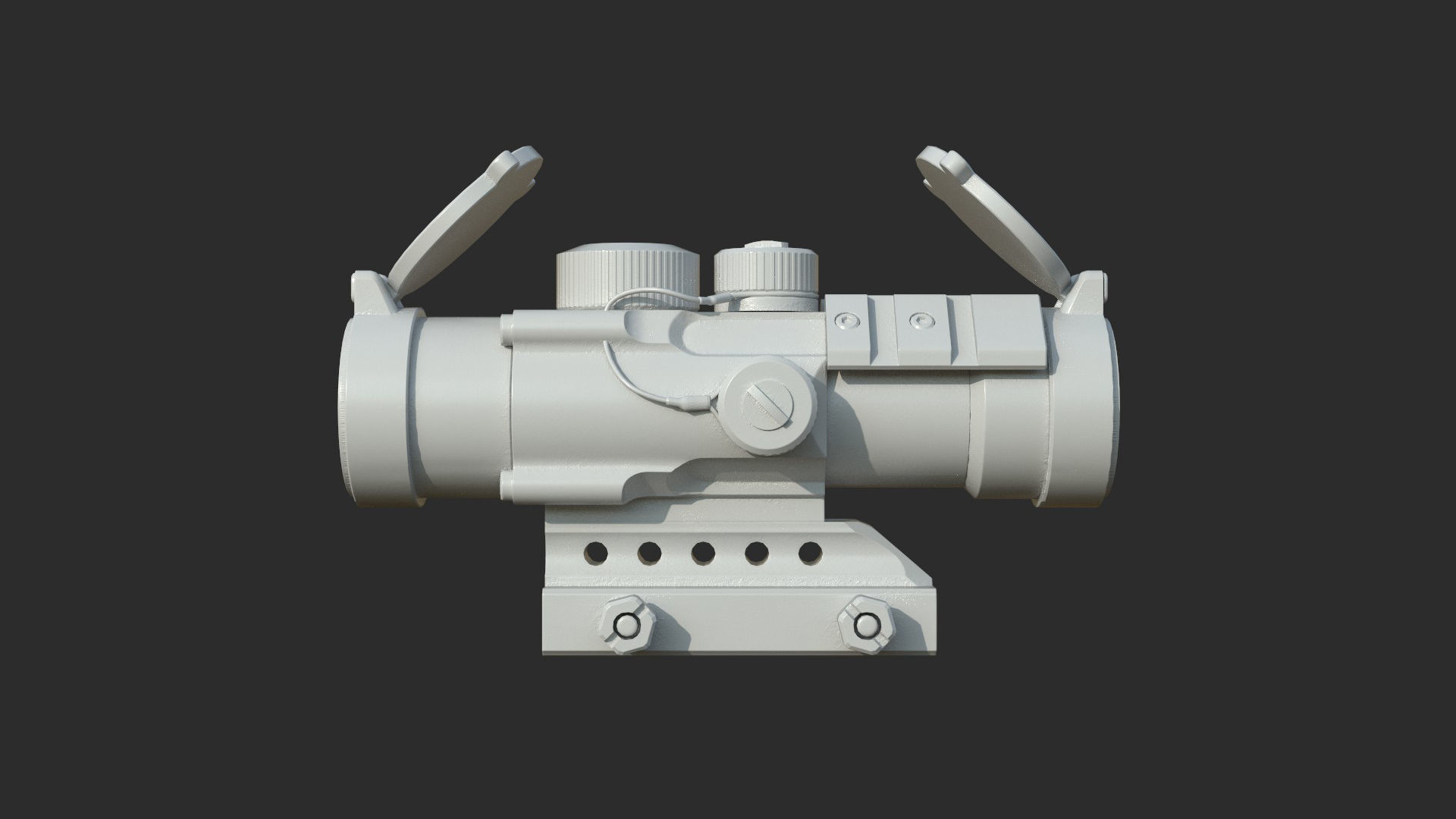Weapon - Scope - 06 - Scope3X Low-poly 3D model_13