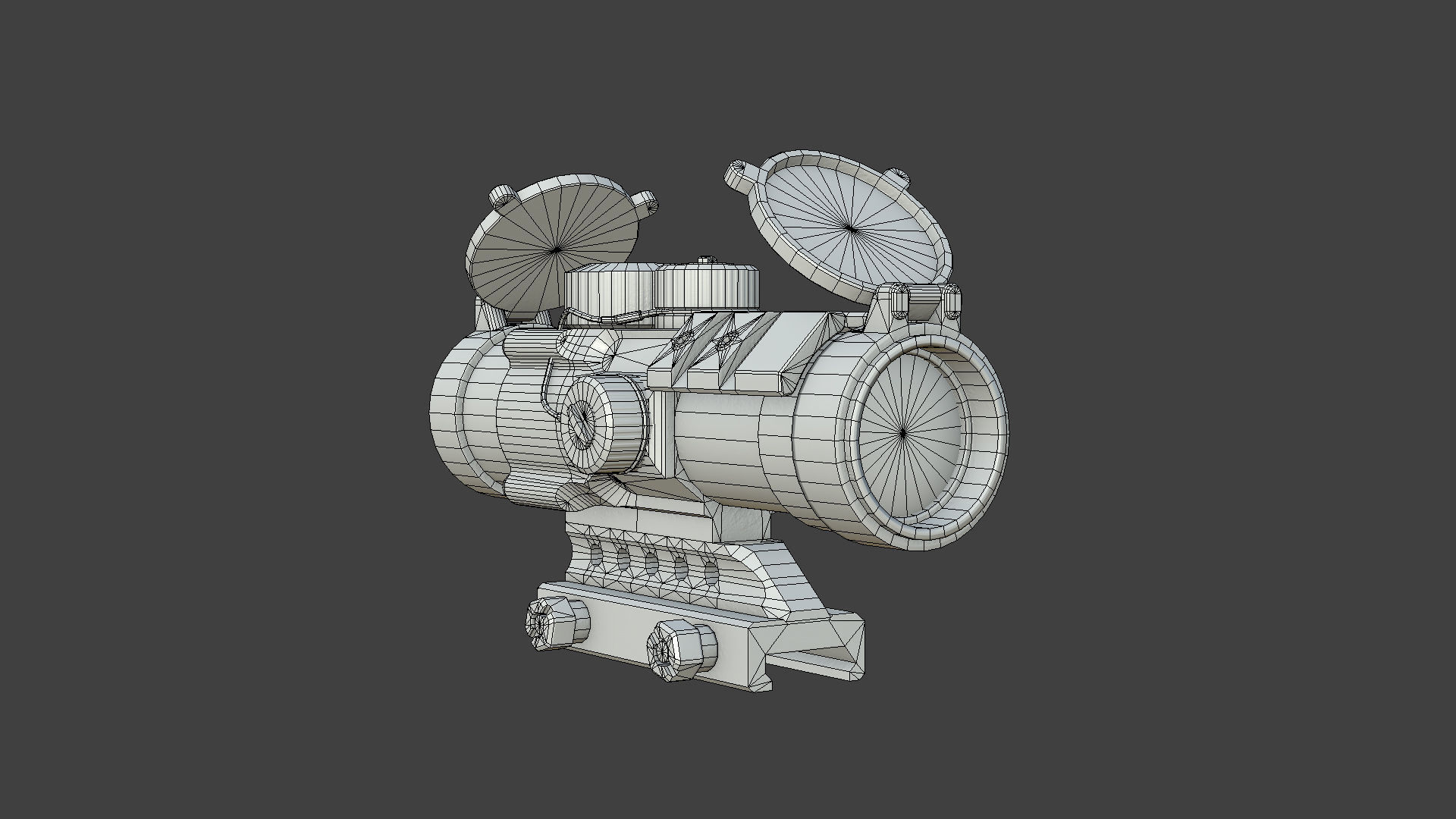 Weapon - Scope - 06 - Scope3X Low-poly 3D model_22
