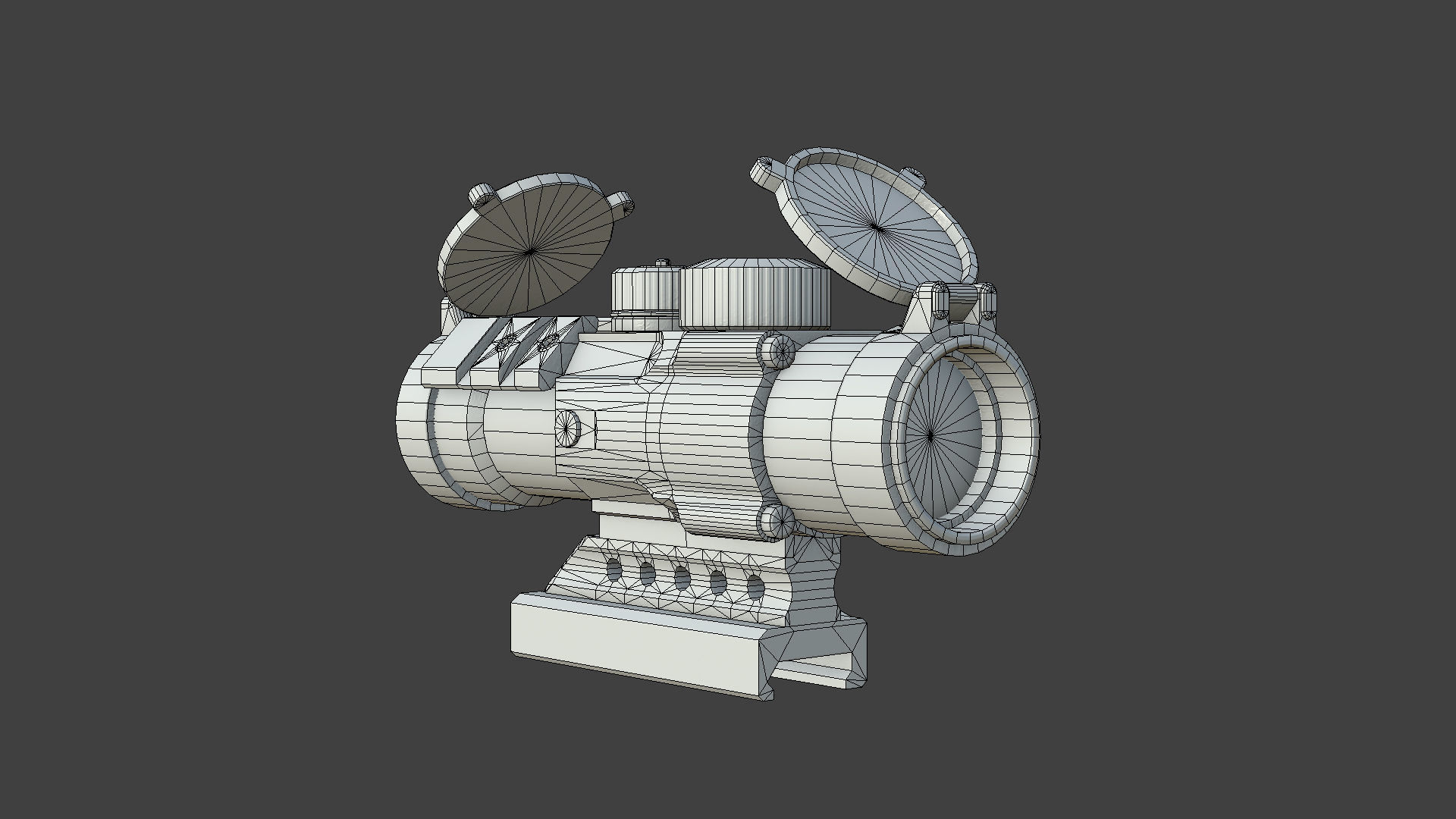 Weapon - Scope - 06 - Scope3X Low-poly 3D model_18