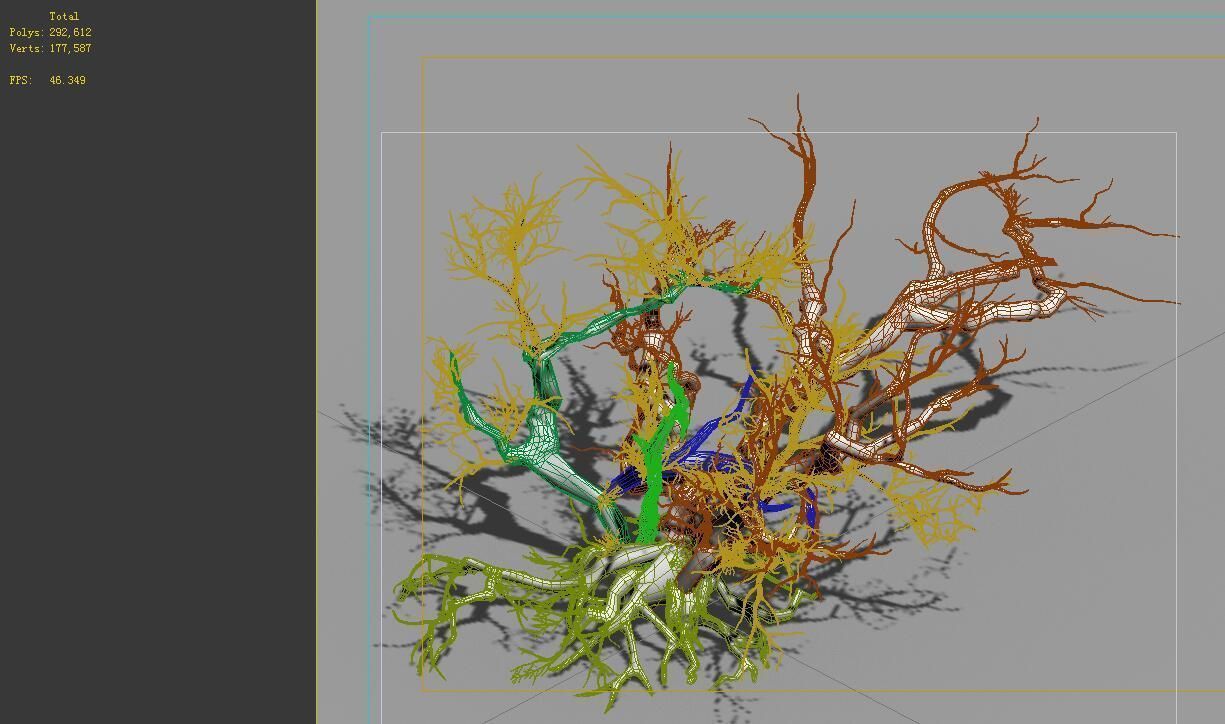 Game Model - Snow - Dead Tree 01 3D model_1