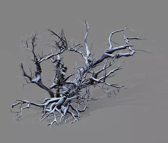 Game Model - Snow - Dead Tree 01 3D model_0