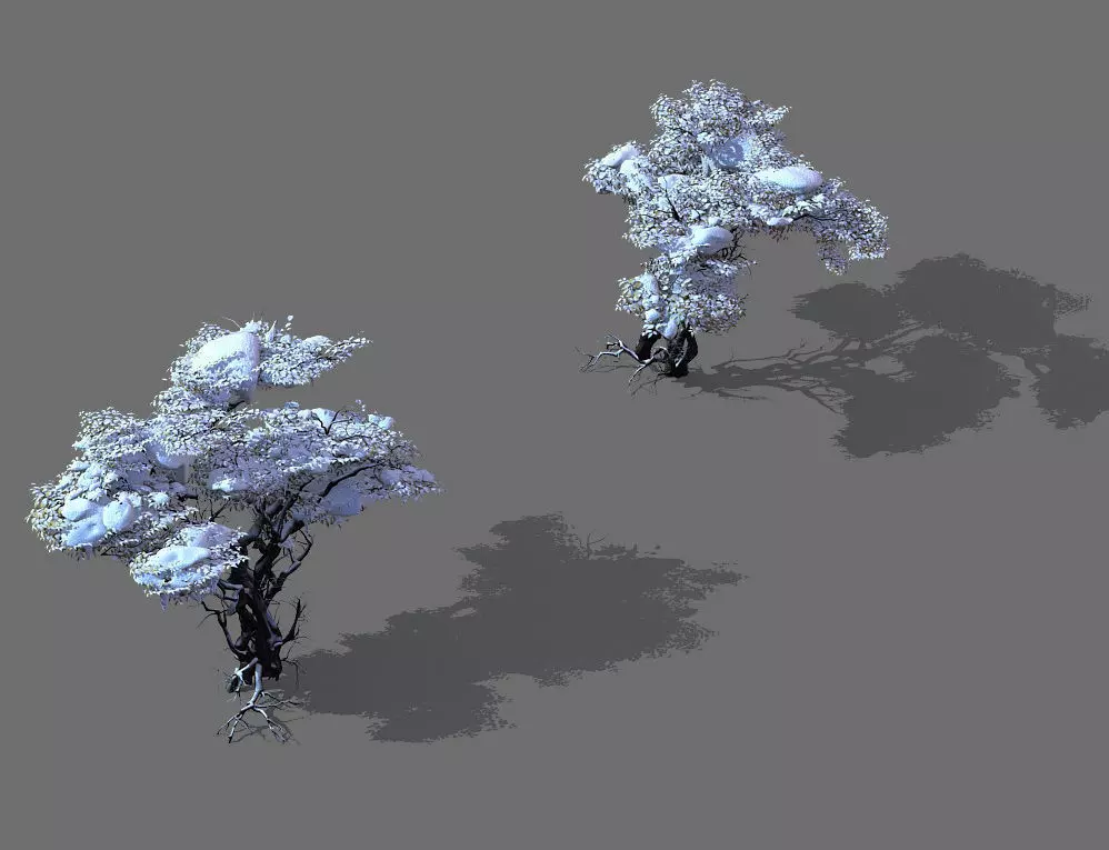 Game Model - Snow - Dead Tree 03 3D model_0