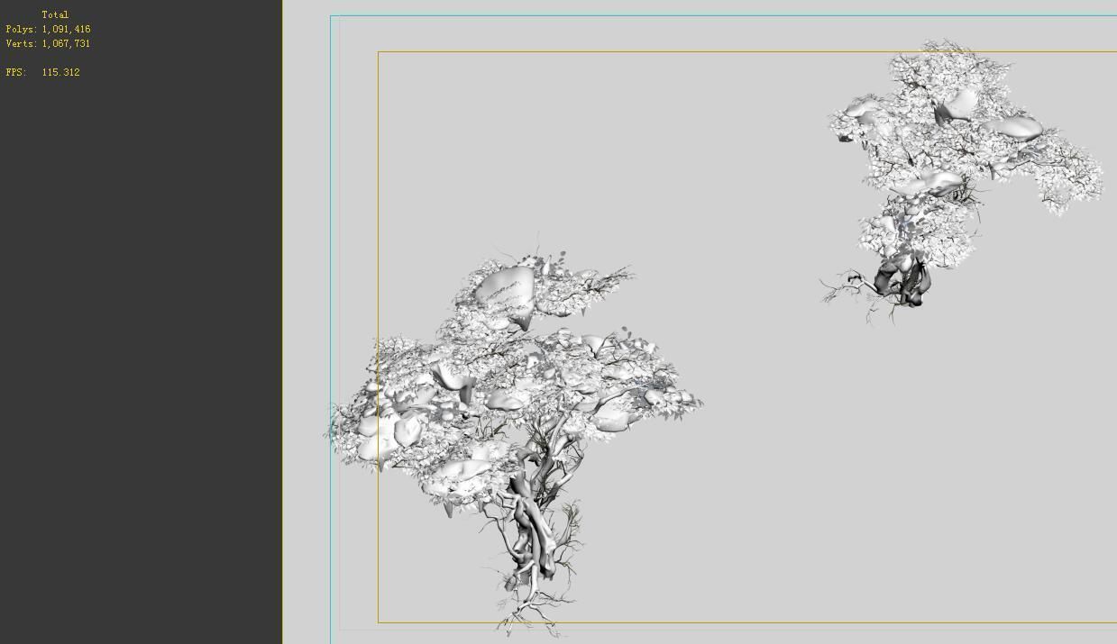 Game Model - Snow - Dead Tree 03 3D model_2