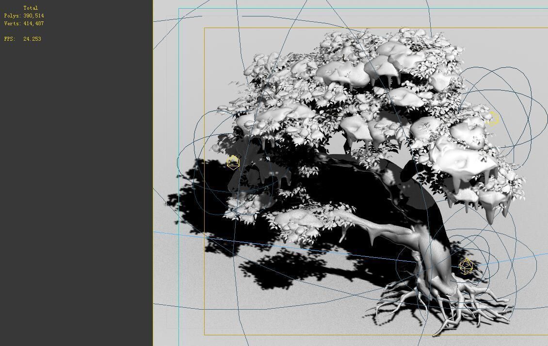 Game Models - Snow - Trees 03 3D model_1