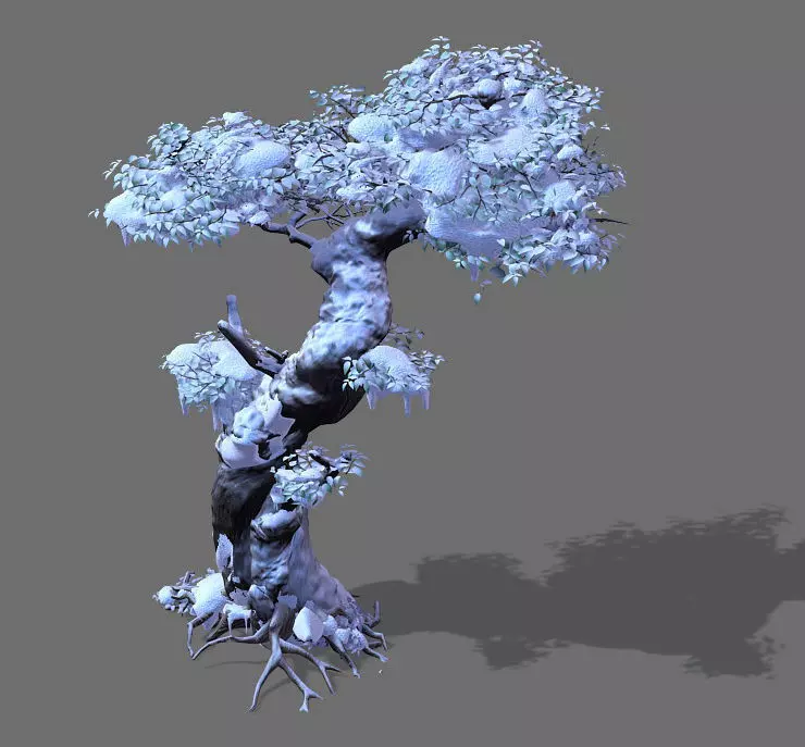 Game Models - Snow - Trees 05 3D model_0