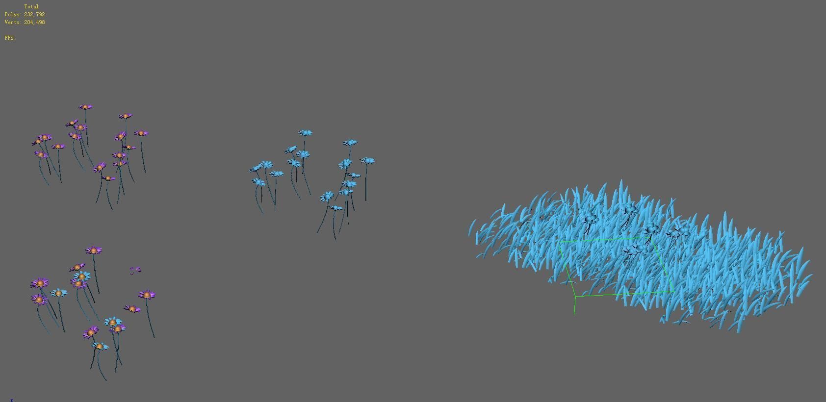 Snow plants - flowers 64 3D model_2
