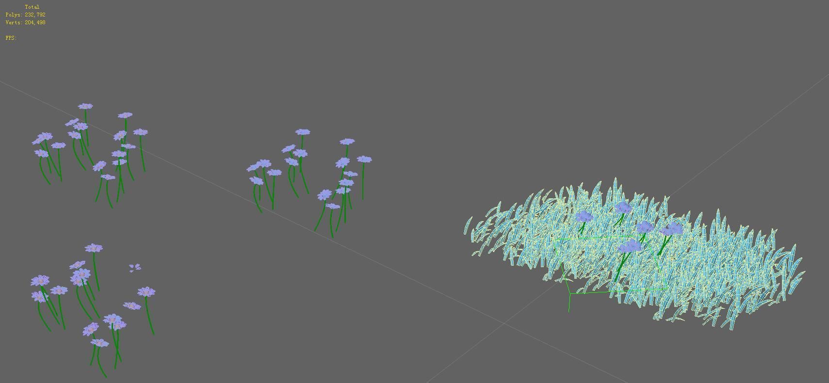 Snow plants - flowers 64 3D model_3