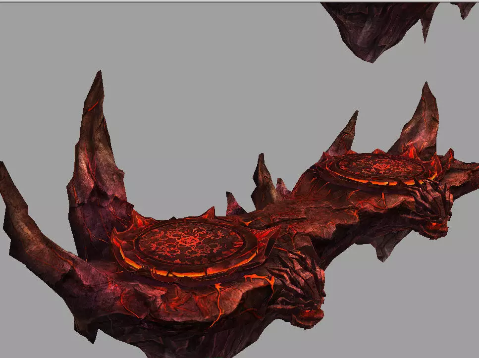 Game model - the platform in magma 3D model_0