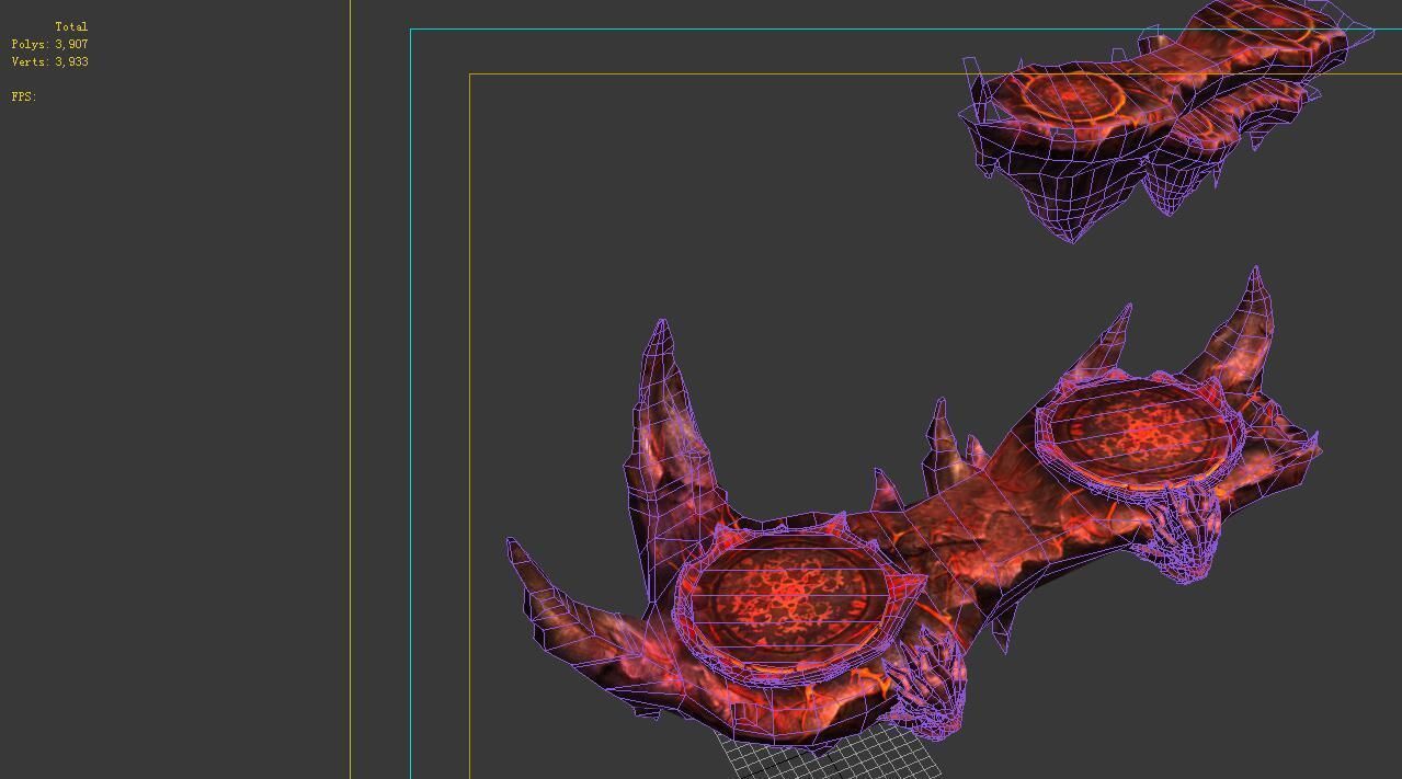 Game model - the platform in magma 3D model_2