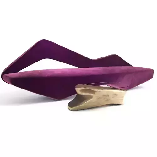 Ultra modern sofa with Organic table 3D model