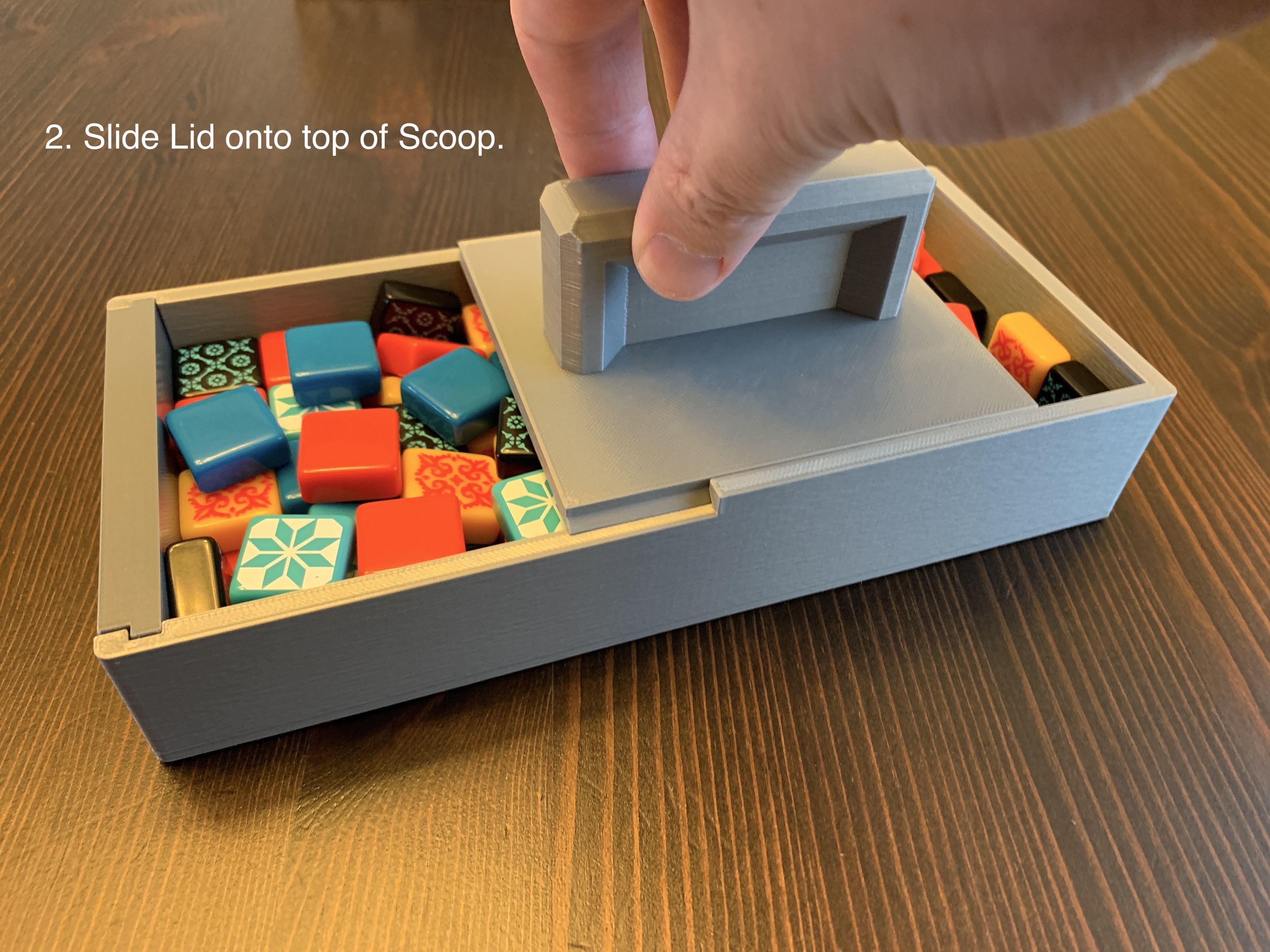 Azul with Crystal Mosaic Expansion Board Game Organizer Insert 3D print model_2