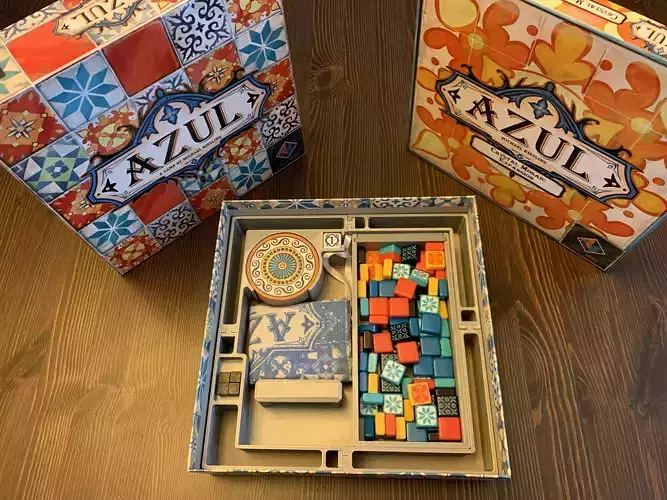 Azul with Crystal Mosaic Expansion Board Game Organizer Insert 3D print model