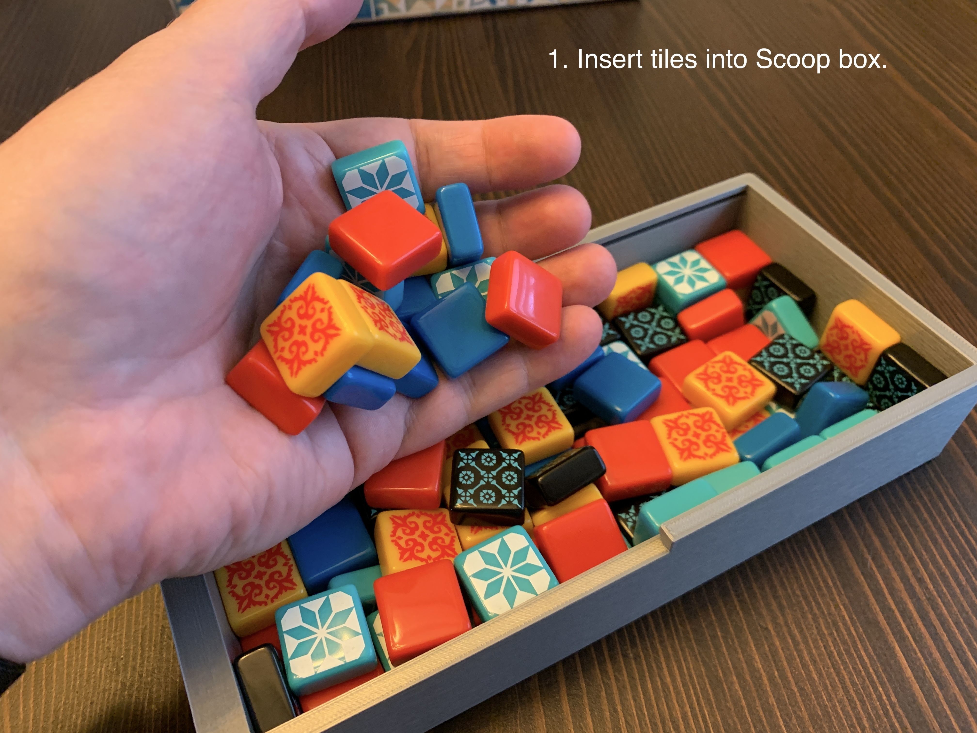 Azul with Crystal Mosaic Expansion Board Game Organizer Insert 3D print model_1