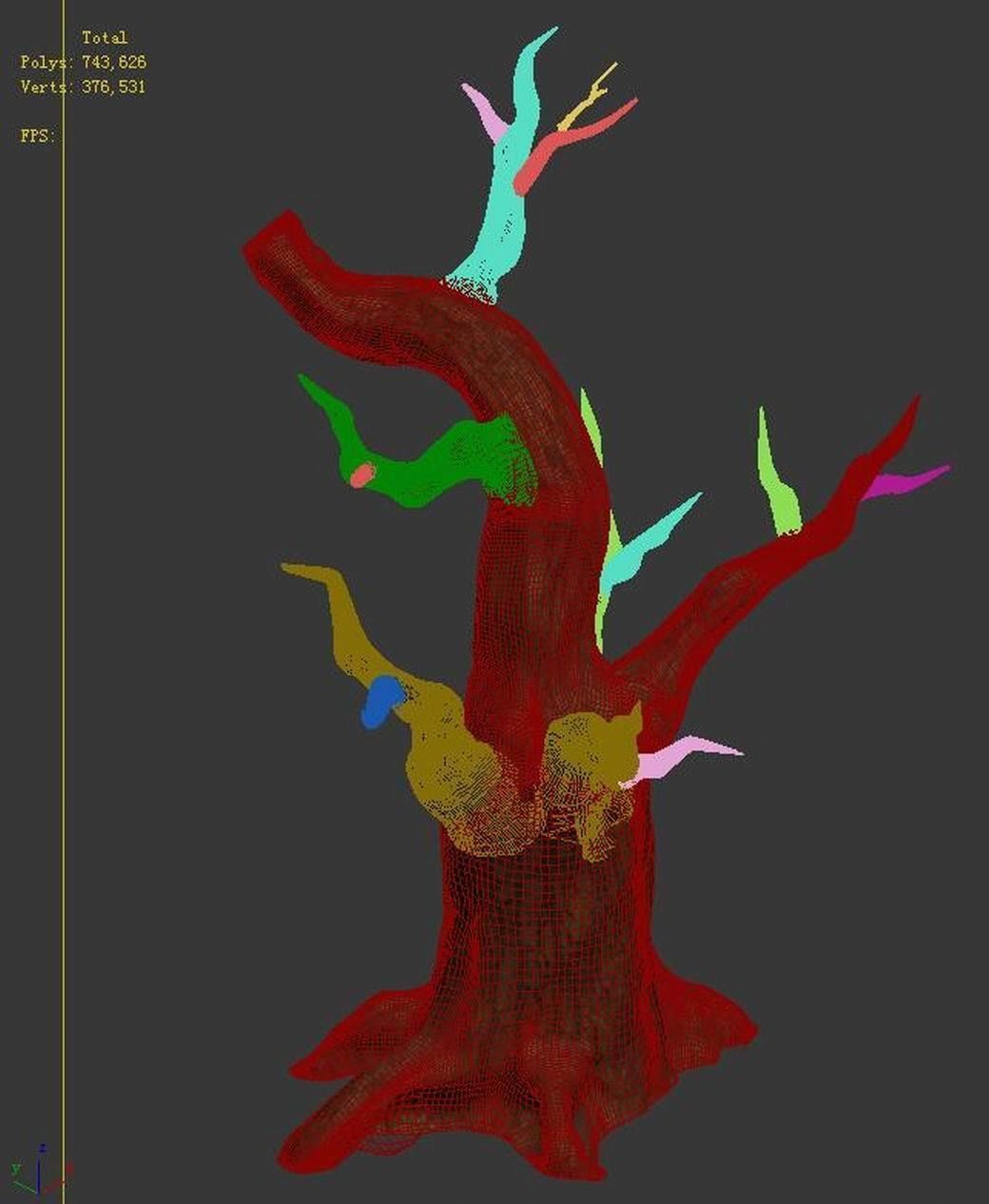 Fairy town - dead tree 3 3D model_3