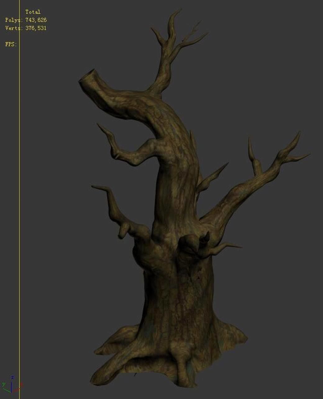 Fairy town - dead tree 3 3D model_2